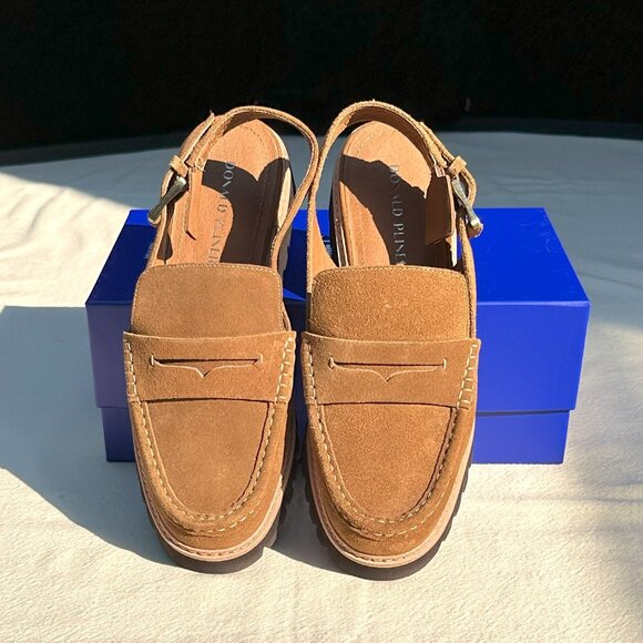 Donald Pliner Halie Slingback Moc Toe Suede Loafer - NWOT - Picture 1 of 6